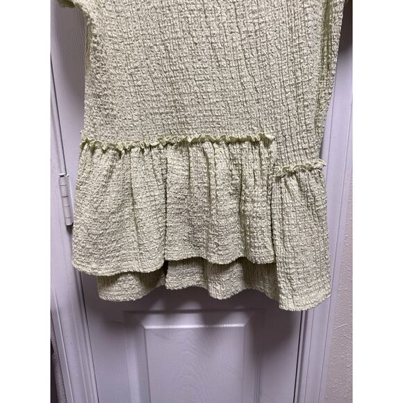 Free People Beach Marni Oversized Mini Tunic Dress Pastel Green Size Medium - Picture 5 of 7